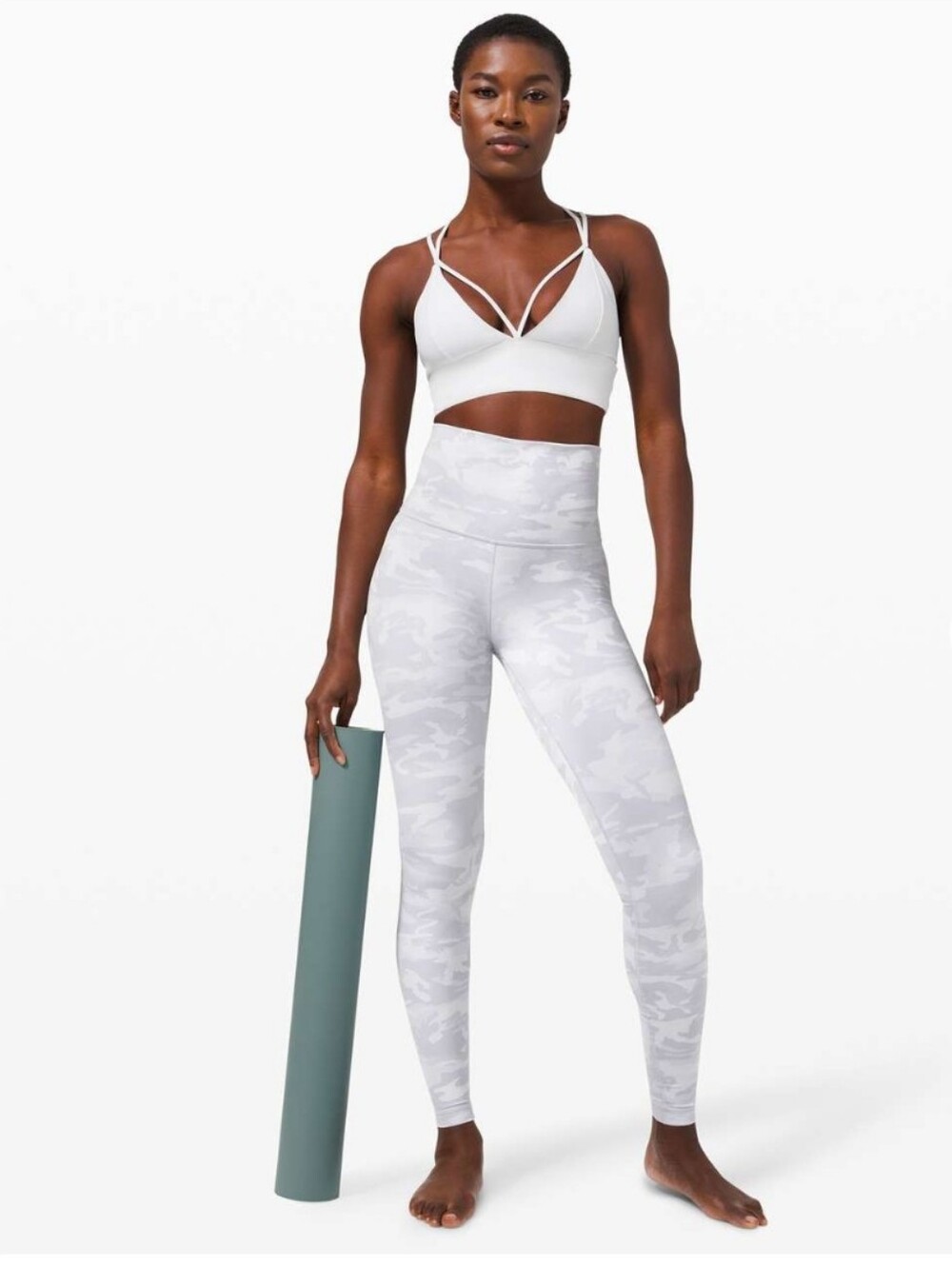 Lululemon Wunder Under SuperHighRise 28"Incognito Camo Jacquard Alpine White
